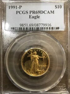 1991-P AJ C[O $10  NH[^[ IX ~ n ~ PCGS PR69 DCAM