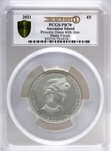 �A�Z���V���� �A�C�����h �V���o�[ �v���[�t ?5 �v�����Z�X �_�C�A�i 60th �A�� 2 �I���X F/D PCGS PR70 �R�C��