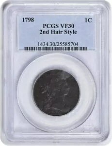 1798 ラージセント 2nd ヘアスタイル VF30 PCGS