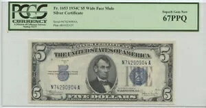 1934C $5 �V���o�[ �T�[�g FR#1653 PCGS 67 �X�[�p�[�u �W�F�� ���C�h �~���[��