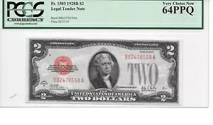 _l1503 1928B $2 bh V[ @ʉ݃m[g PCGS 64 PPQ Very Choice New