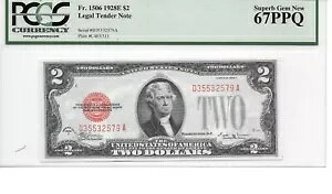 1928E $2 ���b�h�V�[���@��ʉݎ��� PCGS 67 PPQ �f���炵����� �V�i