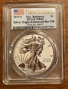 2019-S Silver Eagle PCGS PR 69 Enhanced Rev.Pf BALTIMORE Label CoA #�قȂ�ꍇ������܂�