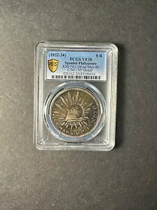 �X�y�C�� �t�B���s�� ���L�V�R 8 ���A�� 1829 Go MJ F7 �J�E���^�[�}�[�N PCGS VF30