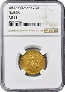 �h�C�c �v���C�Z�� 20 �}�[�N 1887-A �x������������ ���B���w���� I NGC AU-58 �B