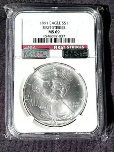 1991 Vo[ AJ C[O NGC MS69 t@[Xg XgCN/ X|bgȂ! MACFς!!