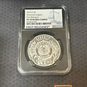 2019-P American Legion Proof Silver Dollar NGC PF 70 [X Eg JI