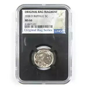 1938 D �o�b�t�@���[ �j�b�P�� MS 66 NGC 5c �I���W�i�� �o�b�O �t���O�����g SKU:I14600