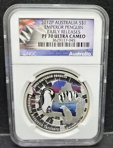 2012P $1 �I�[�X�g�����A 1�I���X �V���o�[ �J���[ �G���y���[ �y���M�� NGC PF70 �E���g�� �J���I