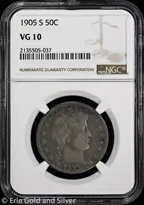 1905-S 50C �����X �n�[�t�_���[ NGC VG 10