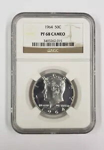 1964 PF 68 �J���I 50C �V���o�[ �v���[�t �P�l�f�B �n�[�t�_���[ NGC - �f���炵���R���g���X�g!!�W�����EF�E�P�l�f�B