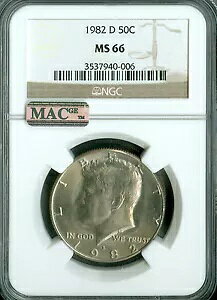 1982 D KENNEDY n[t_[ NGC MS66 PQ 2ND ōO[h MAC X|bgXB