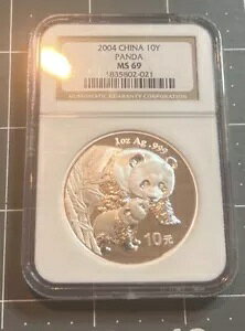 2004 10Y `Cj[Y p_ 1IX .999 t@C Vo[ MS69 -FROSTED BAMBO- ЂD??