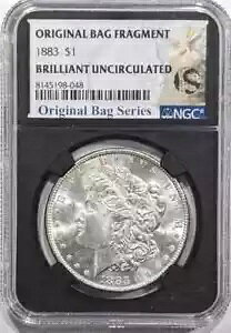 1883 P モルガン シルバー ダラー NGC BU オリジナル バッグ シリーズ フラグメント
