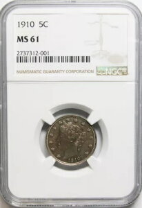 1910 ���o�e�B V �j�b�P�� NGC MS-61