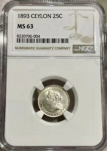 1893 ZC Vo[ 25 Zg NC[ rNgA NGC MS63 XJ UNC AC As[