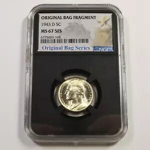 1943 D NGC MS67 5FS - �I���W�i���o�b�O�̔j�ЃW�F�t�@�[�\�� �j�b�P�� 5c �č��R�C�� #51370A