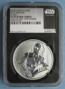 2017 jEG $2 X^[ EH[Y C-3PO R2-D2 v[t 1 IX Vo[ NGC PF 69 Eg JIt