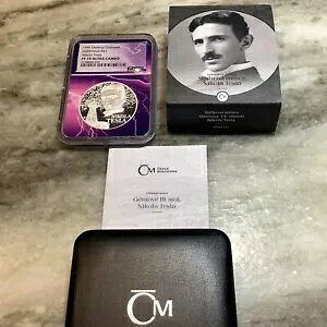 2020 �j�E�G $1 19 ���I�̓V�� Tesla NGC PF70UCAM Lightning Label w/OGP&COA