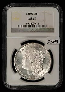 1880-S $1 ���[�K�� �V���o�[ �_���[ - �K���X���Z�~�v���[�t - NGC MS 64 - SKU-X5095