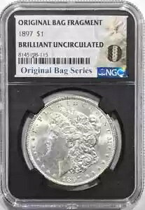 1897 P モルガン シルバー ダラー NGC BU オリジナル バッグ シリーズ フラグメント