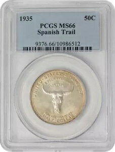 1935 �X�p�j�b�V�� �g���C�� �n�[�t 50c MS66 PCGS 949296-2