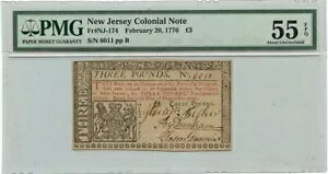 1776 2 20 3Pds j[W[W[ RjA NJ-174 PMG AU55 EPQ |bv 3/6