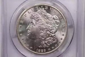 1889-S ���[�K�� �V���o�[ �_���[�A�u�A�i�U�[ �n�[�h �f�[�g�v PCGS MS-65�A�X�g�A #1755
