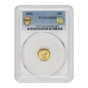 1852 $1 �S�[���h ���o�e�B �w�b�h �h�� PCGS MS65 PQ ���F�̕�΃O���[�h �v���~�A���i��