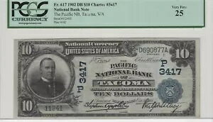 1902 DB $10 NBN CH. 3417 "^R}Vg̃pVtBbNNB" PCGS VF-25