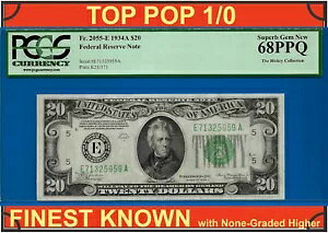 1934A $20 AMs PCGS 68PPQ TOP POP 1/0 ōb`h