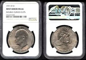 1971-D $1 ���A �~���g �G���[ NGC MS 66 �_�u�� �J�[�u �N���b�v �A�C�[���n���[ �h��