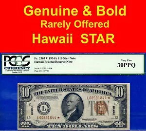 1934A $10 �A�M������s�� PCGS 30PPQ �󏭎w����z�n���C �X�^�[���� Fr 2303*