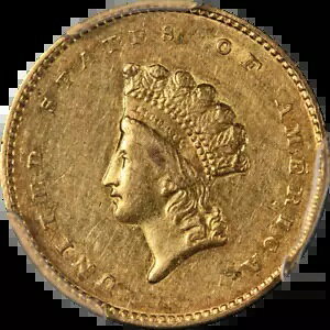 1855-O ^Cv 2 CfBA vZX S[h $1 PCGS AU50 L[ fCg f炵ڂ̖