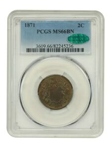 1871 2C PCGS/CAC MS66BN - 2 Zg - S[WXȃJ[