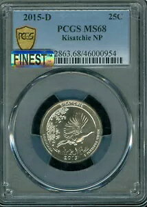 2015 D KISACHIE QUARTER PCGS SHIELD MS68 PQ MAC FINEST GRADE & SPOTLESS POP 4 �B