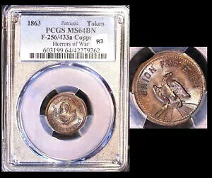 1863 �g�[�N�� F-256/433a �J�b�p�[ �z���[�Y �I�u �E�H�[ MS64BN PCGS
