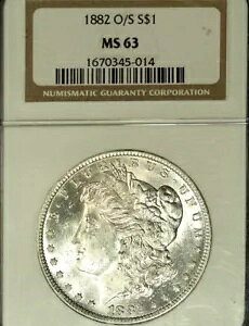 1882-O/S 1 h MS63 NGC K h