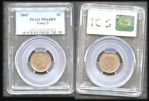 1865 1C-PCGS MS64BN-t@V[ 5-CfBA wbh Zg//