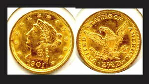 1901 G$2 1/2- �I���W�i���̕\�ʂƐF�̃��o�e�B �w�b�h �N�H�[�^�[ �C�[�O��