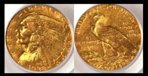 1928 G$2 1/2- PQ-�I���W�i�� �T�[�t�F�X & �J���[ �C���f�B�A�� �w�b�h �N�H�[�^�[ �C�[�O��