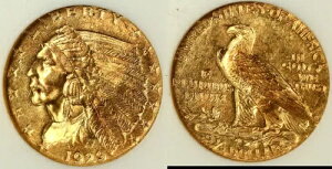 1929 G$2 1/2- PQ-�I���W�i�� �T�[�t�F�X & �J���[ �C���f�B�A�� �w�b�h �N�H�[�^�[ �C�[�O��