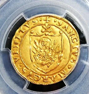 C^A: Venice 1523 Gold Scudo Fr-1448 PCGS MS-61 (3.37gms)B