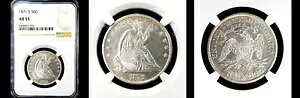 1871-S 50C NGC AU53-POP 16-PQ ���o�e�B �V�[�e�b�h �n�[�t
