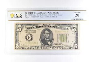 1928 D $5 Ag^ GA FRN Fr#1954-F ɍׂ 20 PCGS *6063