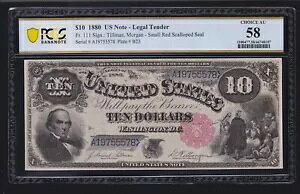 US 1880 $10 �@��ʉ� Jackass FR 111 PCGS 58 Ch AU (578)