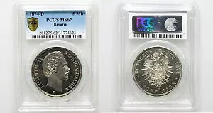 ���A 1874 �h�C�c �o�C�G���� ���[�W �V���o�[ �v���[�t���C�N 5 �}�[�N PCGS MS 62