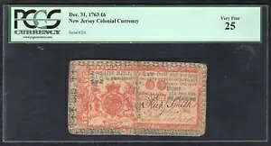 NJ-160 1763 N 12  31  ?6 6 |h j[W[W[Anʉ PCGS VF-25