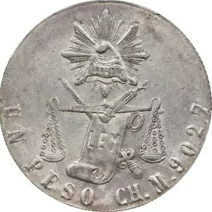 メキシコ 1873 CH M ペソ PCGS MS61 レアコンディション