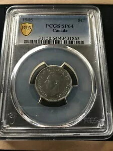 1945 PCGS �J�i�_�O���[�h�A?5 �Z���g�A**SP-64**